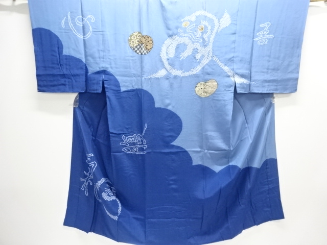 Men's long underwear with tie-dyed daruma pattern (King size)